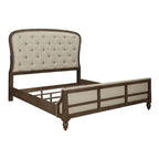 Lit king-size Americana Farmhouse Dusty Taupe avec baldaquin