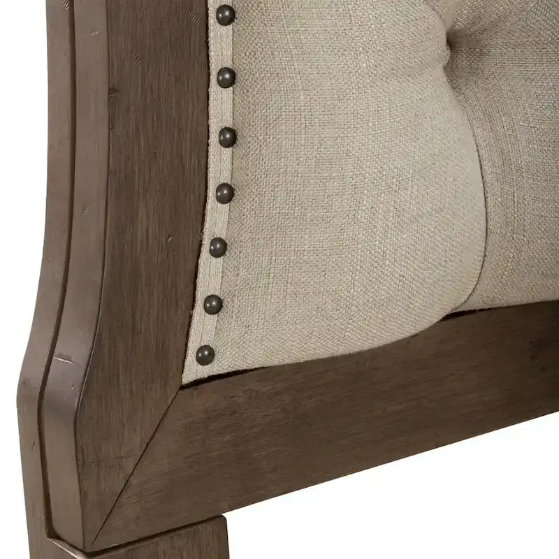 Lit king-size Americana Farmhouse Dusty Taupe avec baldaquin