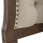 Lit king-size Americana Farmhouse Dusty Taupe avec baldaquin