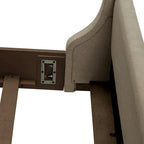 Lit king-size Americana Farmhouse Dusty Taupe avec baldaquin