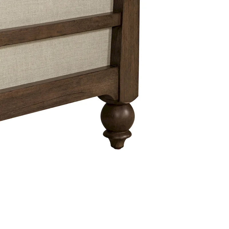 Lit king-size Americana Farmhouse Dusty Taupe avec baldaquin