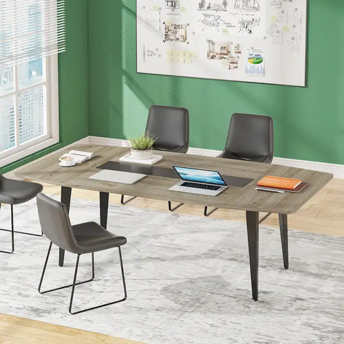 Table de conférence de 6 pieds, Table de réunion en forme de bateau