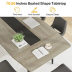 Table de conférence de 6 pieds, Table de réunion en forme de bateau