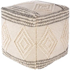 Pouf cube bohème tressé à la main de 45 cm