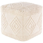 Pouf cube bohème tressé à la main de 45 cm