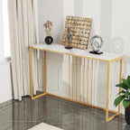 47 Tables consoles longues et étroites en pierre frittée pour entrée ou canapé - L 120 x l 30 x H 80 cm
