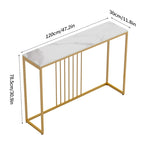 47 Tables consoles longues et étroites en pierre frittée pour entrée ou canapé - L 120 x l 30 x H 80 cm