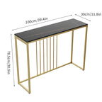 47 Tables consoles longues et étroites en pierre frittée pour entrée ou canapé - L 120 x l 30 x H 80 cm