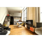 Lot de 2 chaises de salle à manger modernes du milieu du siècle, sans accoudoirs, avec coque en plastique et piétement Eiffel en métal noir, couleur blanche
