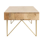 Table basse de salon à 1 tiroir et 1 étagère - 43 L x 21,6 P x 16 H - 43Lx22Px16H