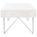 Table basse de salon à 1 tiroir et 1 étagère - 43 L x 21,6 P x 16 H - 43Lx22Px16H
