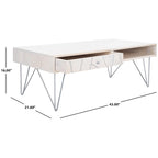 Table basse de salon à 1 tiroir et 1 étagère - 43 L x 21,6 P x 16 H - 43Lx22Px16H