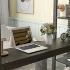 Lit mezzanine double avec bureau, étagères et échelle