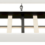 Lit de repos rembourré moderne et élégant de taille double avec rangement et garniture cloutée