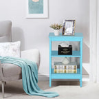 Lot de 2 tables de chevet, petites tables d'appoint modernes avec étagères de rangement ouvertes