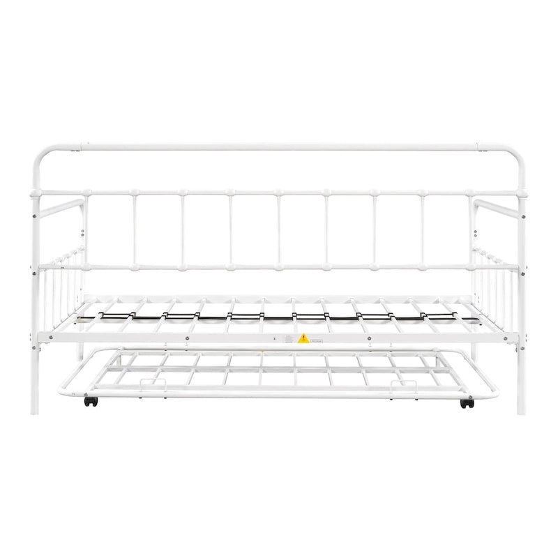 Lit de repos en métal avec lit gigogne