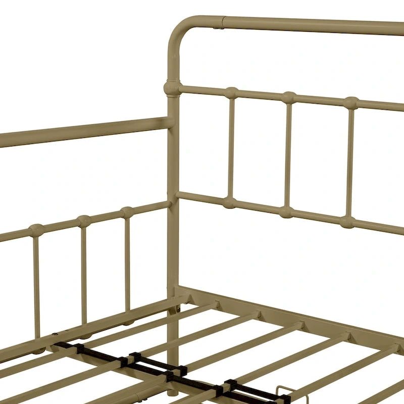 Lit de repos en métal avec lit gigogne