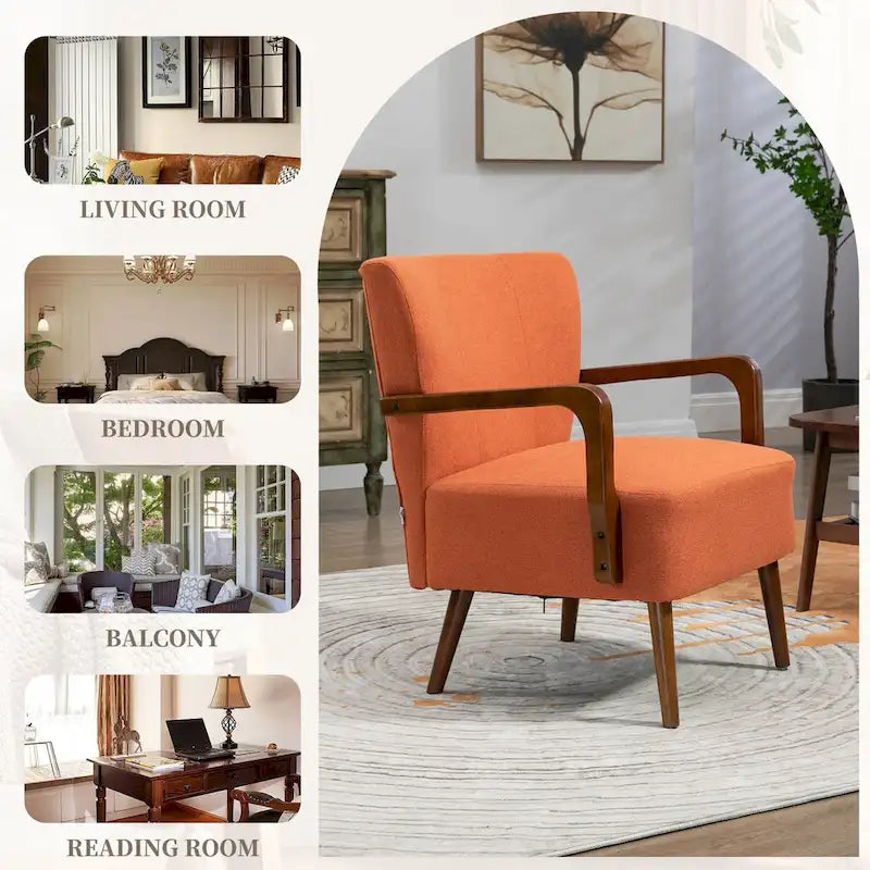 Chaises modernes dans le salon, fauteuils à ossature en bois
