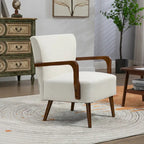 Chaises modernes dans le salon, fauteuils à ossature en bois