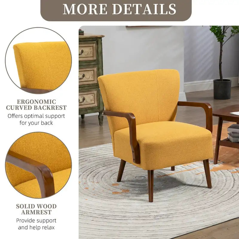 Chaises modernes dans le salon, fauteuils à ossature en bois