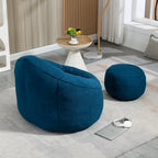 Fauteuil poire-lit avec repose-pieds