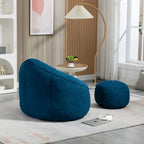 Fauteuil poire-lit avec repose-pieds