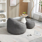 Fauteuil poire-lit avec repose-pieds