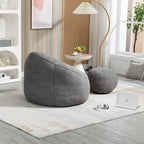 Fauteuil poire-lit avec repose-pieds