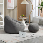 Fauteuil poire-lit avec repose-pieds