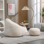 Fauteuil poire-lit avec repose-pieds