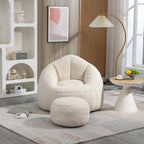 Fauteuil poire-lit avec repose-pieds