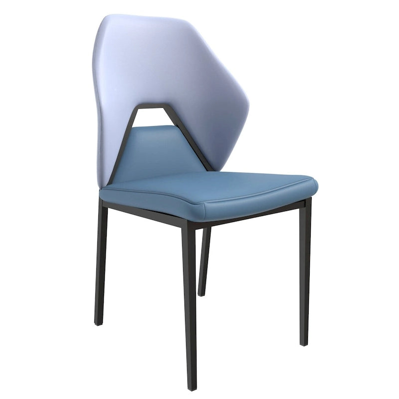 Chaise de salle à manger en cuir, fer noir, moderne, rembourrée, chaise d'appoint pour cuisine