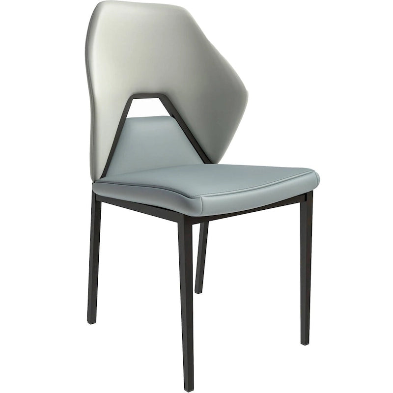 Chaise de salle à manger en cuir, fer noir, moderne, rembourrée, chaise d'appoint pour cuisine