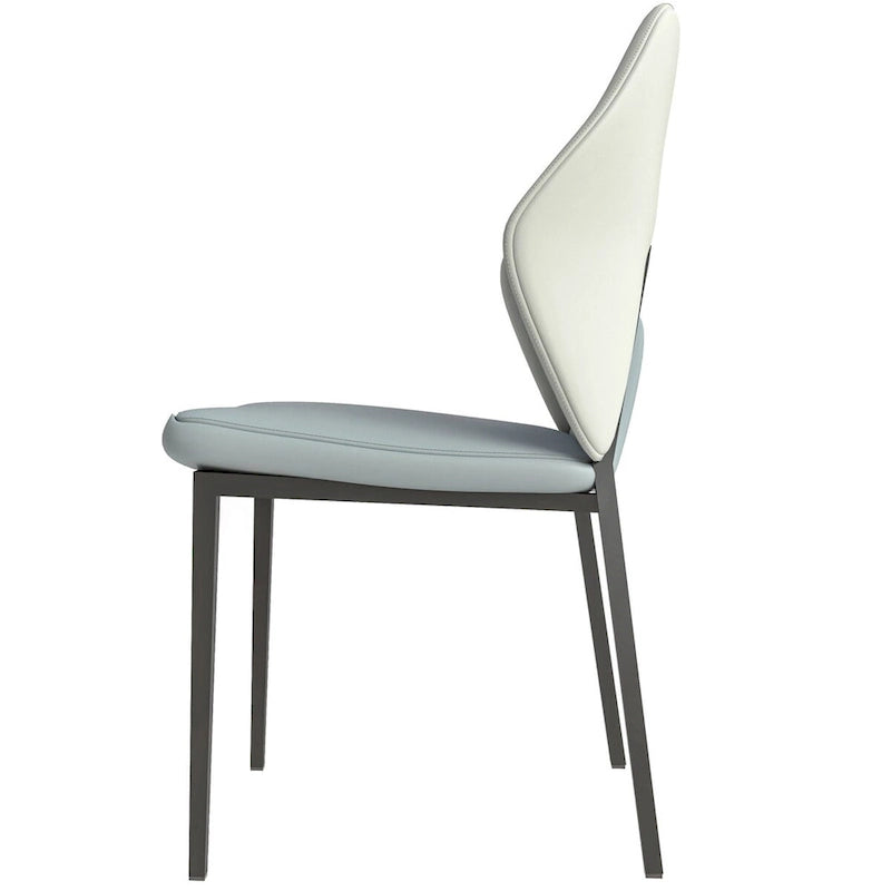 Chaise de salle à manger en cuir, fer noir, moderne, rembourrée, chaise d'appoint pour cuisine