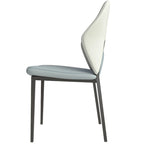 Chaise de salle à manger en cuir, fer noir, moderne, rembourrée, chaise d'appoint pour cuisine