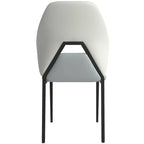 Chaise de salle à manger en cuir, fer noir, moderne, rembourrée, chaise d'appoint pour cuisine