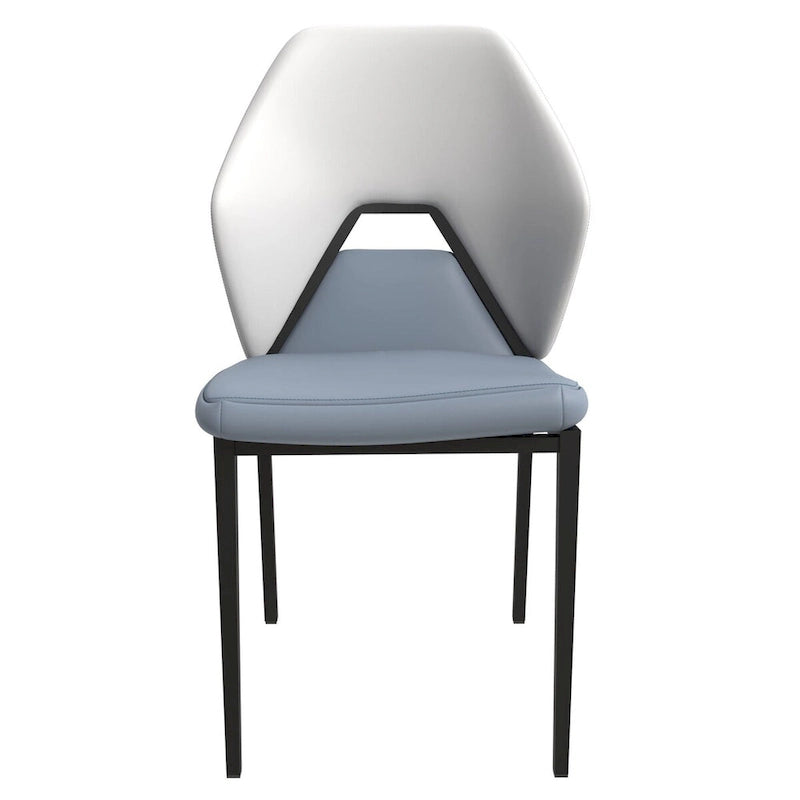 Chaise de salle à manger en cuir, fer noir, moderne, rembourrée, chaise d'appoint pour cuisine