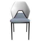 Chaise de salle à manger en cuir, fer noir, moderne, rembourrée, chaise d'appoint pour cuisine