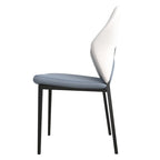 Chaise de salle à manger en cuir, fer noir, moderne, rembourrée, chaise d'appoint pour cuisine
