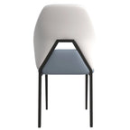 Chaise de salle à manger en cuir, fer noir, moderne, rembourrée, chaise d'appoint pour cuisine