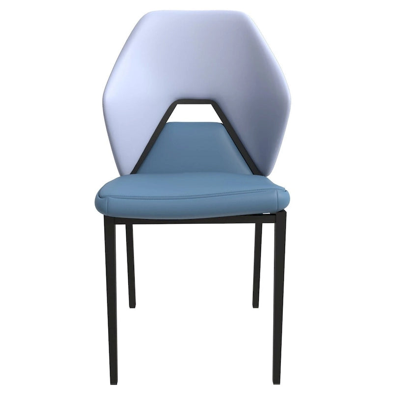 Chaise de salle à manger en cuir, fer noir, moderne, rembourrée, chaise d'appoint pour cuisine