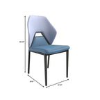 Chaise de salle à manger en cuir, fer noir, moderne, rembourrée, chaise d'appoint pour cuisine