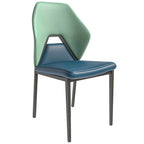 Chaise de salle à manger en cuir, fer noir, moderne, rembourrée, chaise d'appoint pour cuisine