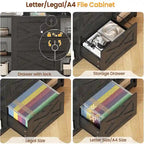 Meuble de classement vertical à 6 tiroirs avec serrure et station de charge