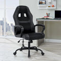 Chaise de bureau pivotante ergonomique moderne noire, réglable en hauteur, avec massage lombaire vibrant