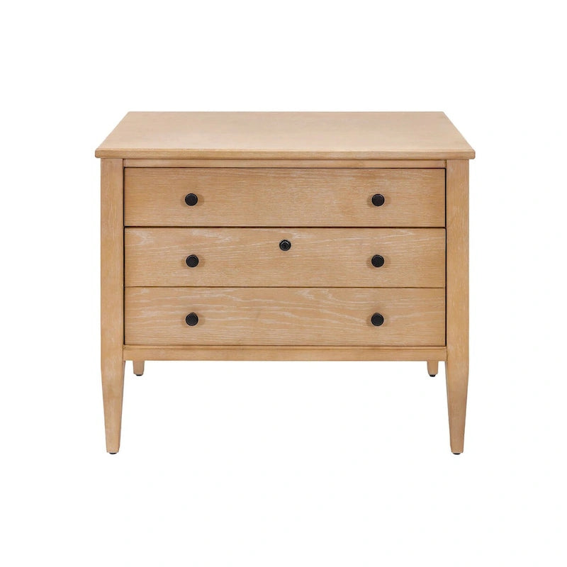 Classeur latéral en bois moderne, tiroir de rangement, tiroir de classement de bureau, entièrement assemblé, marron clair