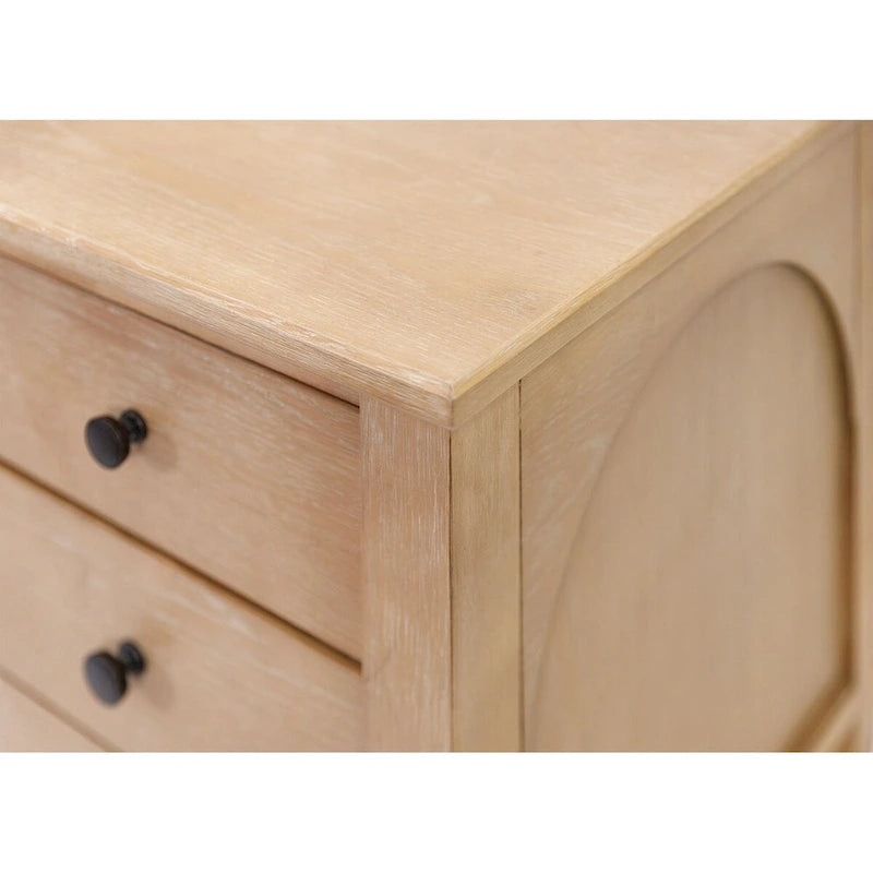 Classeur latéral en bois moderne, tiroir de rangement, tiroir de classement de bureau, entièrement assemblé, marron clair