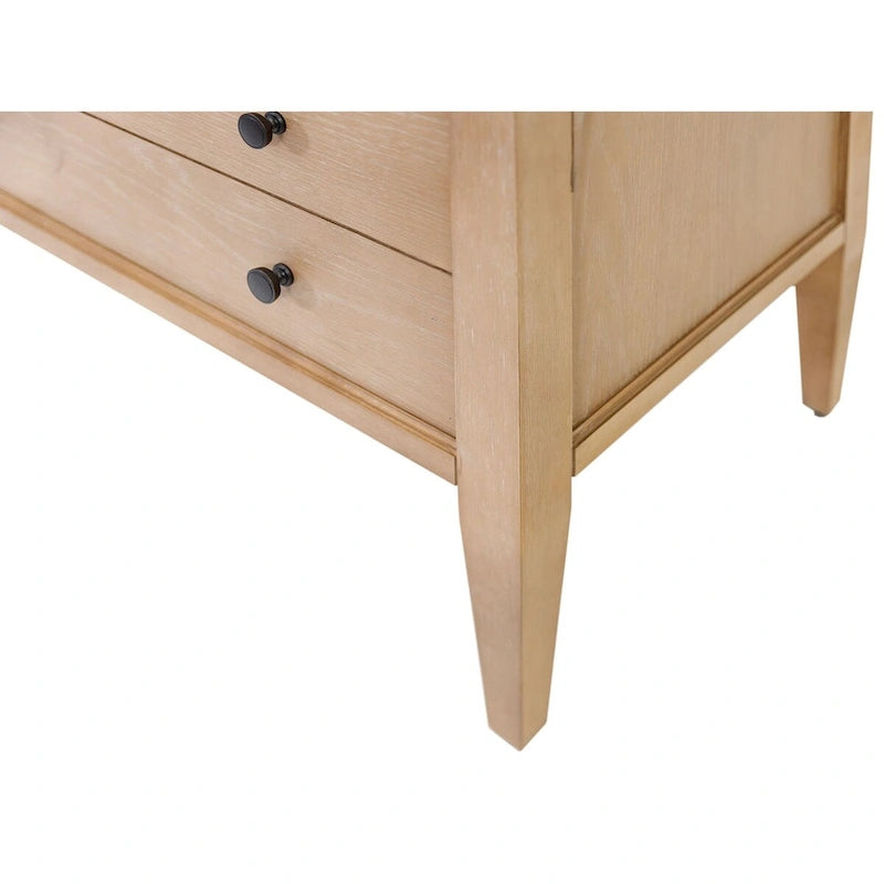 Classeur latéral en bois moderne, tiroir de rangement, tiroir de classement de bureau, entièrement assemblé, marron clair