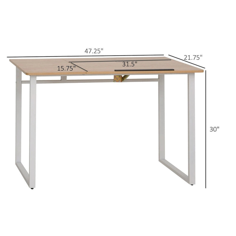 Table d'écriture moderne avec plateau inclinable et réglable en hauteur