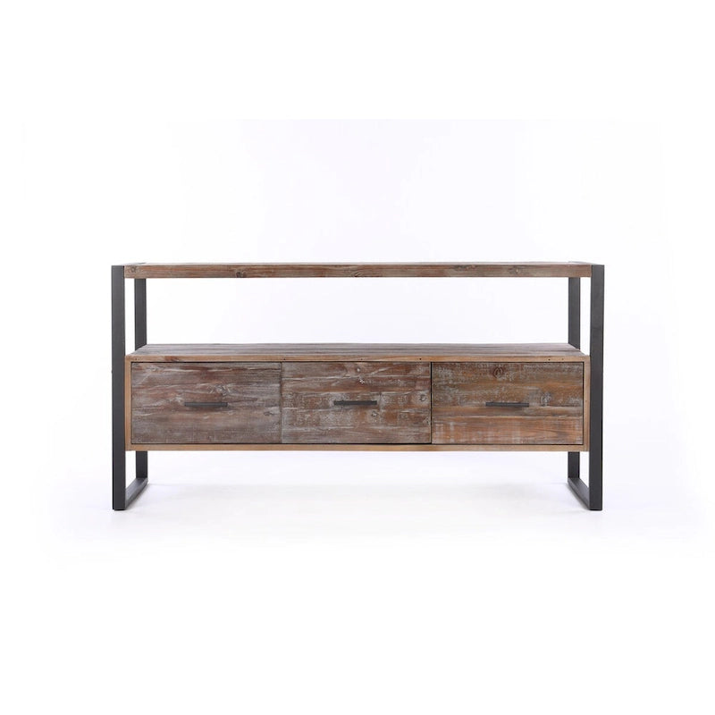 Console avec 3 tiroirs, étagère ouverte